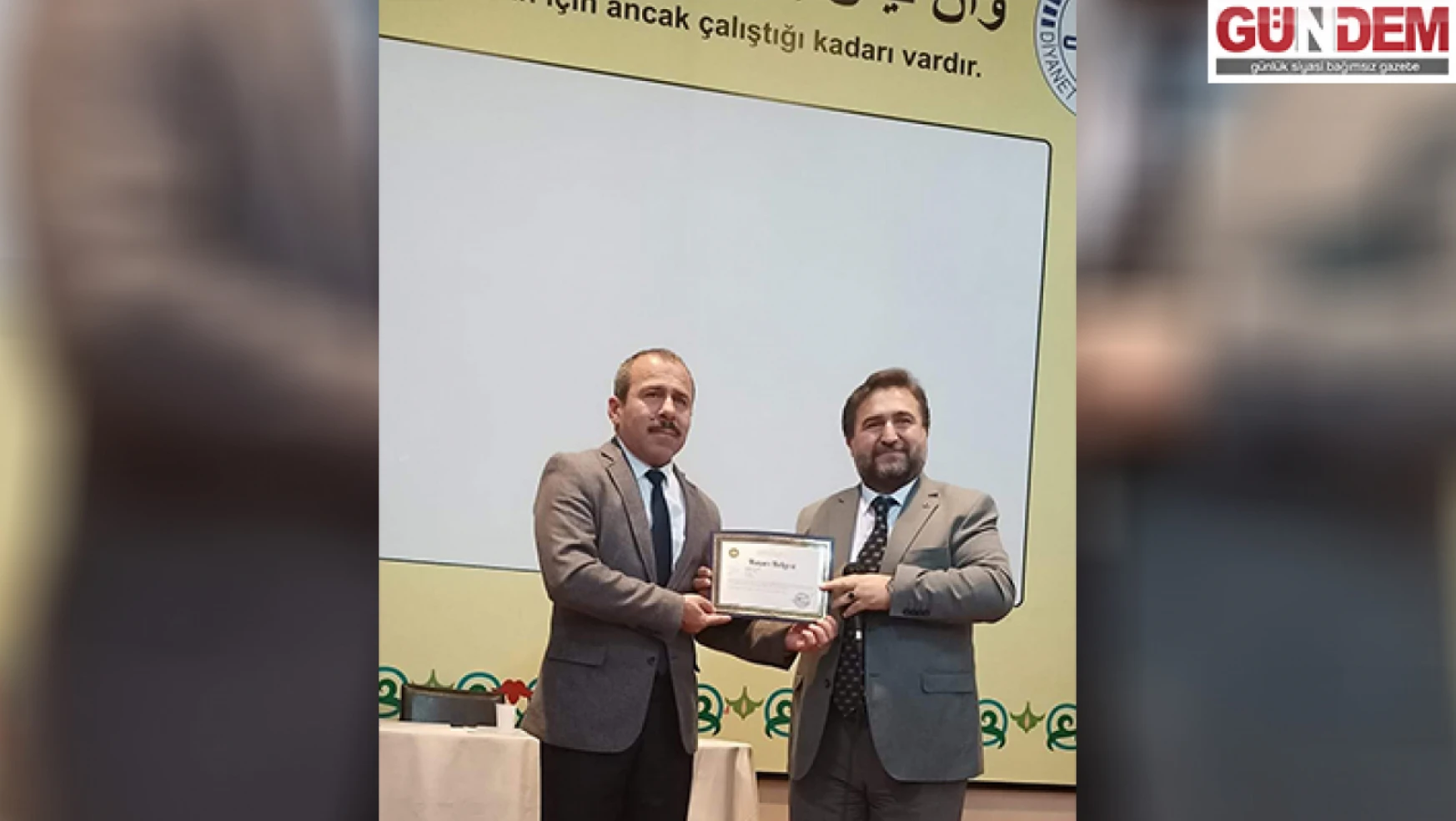 Türkiye Diyanet Vakfı Edirne Şubesi ekiplerine başarı belgesi