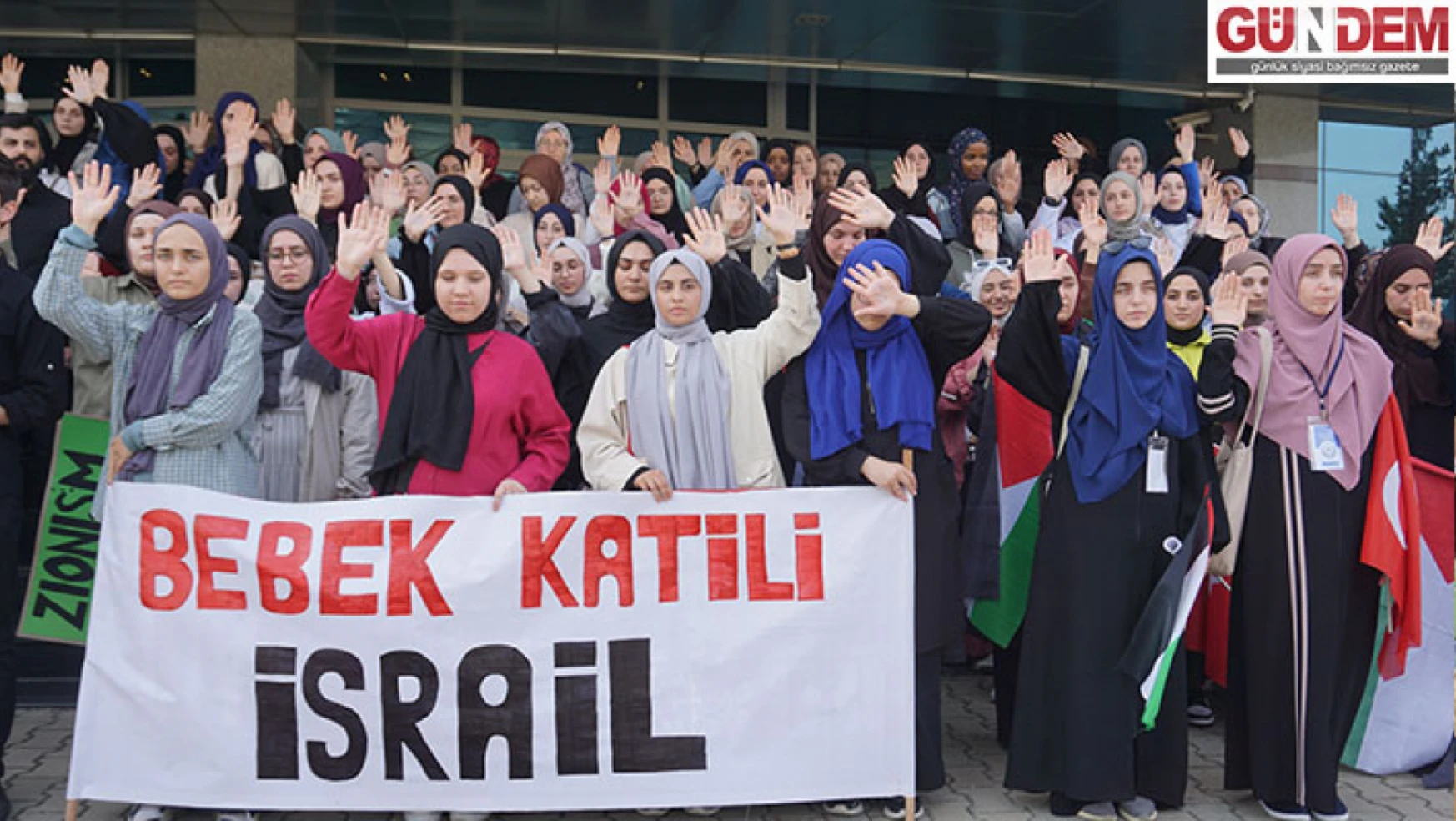 Üniversitelilerden İsrail'e tepki yürüyüşü