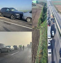 10 aracın karıştığı zincirleme trafik kazasında 7 kişi yaralandı