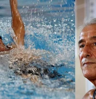 77 yaşındaki yüzücü, sırtüstü yarışlarında rakiplerine şans tanımıyor