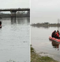 Kayıp genci arama Meriç Nehri'nde umutla devam ediyor