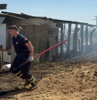 Küçükdöllük köyünde anız yangını çıktı