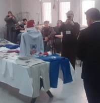 Kursiyerlerin yıl boyunca hazırladığı ürünler sergide sunuldu