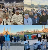 Kutsal topraklardan dönen umrecileri aileleri karşıladı