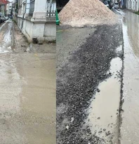 Sağanak Sonrası Cadde ve Sokaklar Çamur Deryası Haline Geldi