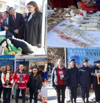 Saraçlar Caddesi'nde 25 Kasım İçin Güçlü Mesaj: 'Şiddete Karşı Birlikte Mücadele'