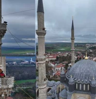Selimiye'nin minareleri mahyalandı