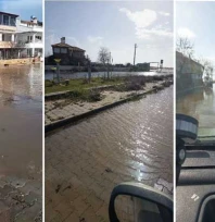 Şiddetli yağış nedeniyle Enez'de su baskınları meydana geldi