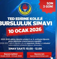 TED Edirne Koleji Bursluluk Sınavı İçin Geri Sayım Başladı