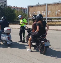 Trafik denetiminde kask duyarlılığı memnun etti