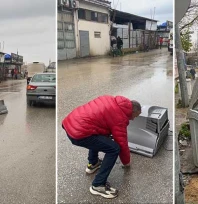 Yol ortasındaki televizyon şaşırttı