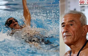 77 yaşındaki yüzücü, sırtüstü yarışlarında rakiplerine şans tanımıyor
