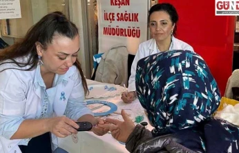 Diyabete Dikkat! Keşan'da ücretsiz şeker ölçümü yapıldı