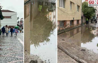 Edirne'de sağanak yağış etkili oldu