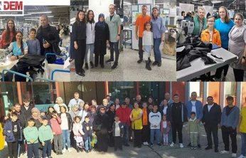 Edirne Giyim Sanayi aileleri fabrikada ağırlıyor