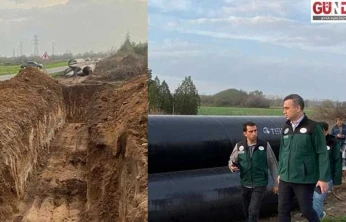 Edirne'ye su sağlayacak Süloğlu Barajı isale hattında çalışmalar sürüyor