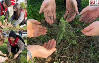 Genç Kızılay'dan etkinlik fidanlar toprakla buluştu