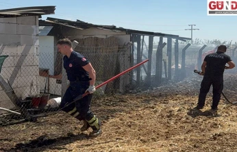 Küçükdöllük köyünde anız yangını çıktı