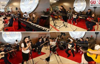 TED Edirne Koleji Ortaokul öğrencilerinden koridor konseri