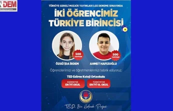 TED Edirne Koleji Ortaokulu Türkiye zirvesinde