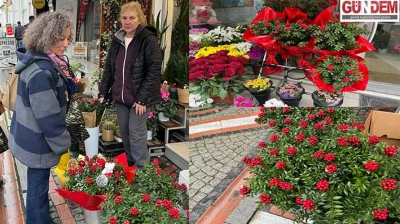 Çiçekçilerde yılbaşı yoğunluğu