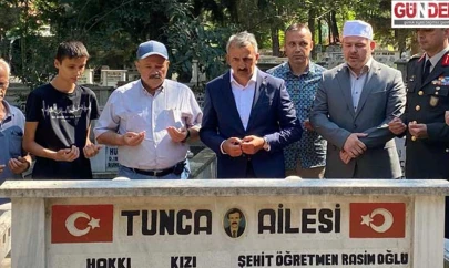 15 Temmuz Demokrasi ve Milli Birlik Günü dolayısıyla şehit kabirleri ziyaret edildi