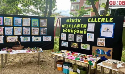 Minik ellerden geri dönüşüm farkındalığı