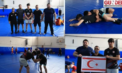 Türkiye'den KKTC'li güreşçilere destek
