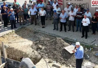 Yazlık düğün salonunun temeli atıldı