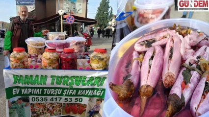 Edirne'de kışın habercisi turşu tezgâhı yeniden açıldı