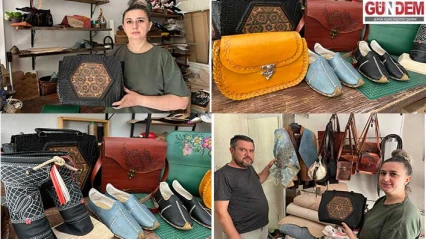 Edirne'den dünyaya deri sanatı Kayın çifti kültürü ilmek ilmek işliyor
