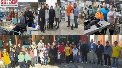 Edirne Giyim Sanayi aileleri fabrikada ağırlıyor