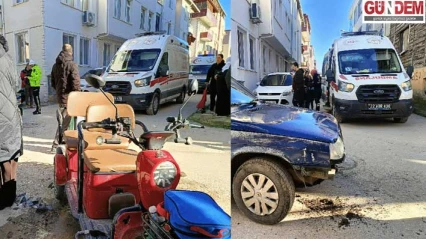 Elektrikli bisiklet kazası: 1'i kadın 2'si çocuk 3 yaralı