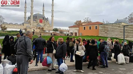 Hafta sonu Edirne'de kalabalık oluştu
