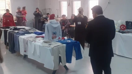 Kursiyerlerin yıl boyunca hazırladığı ürünler sergide sunuldu