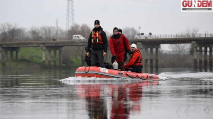 Meriç Nehri'nde kaybolan genç için arama çalışmaları sürüyor