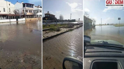 Şiddetli yağış nedeniyle Enez'de su baskınları meydana geldi