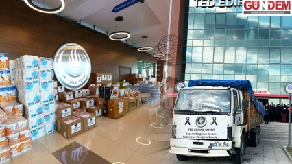 TED Edirne Koleji tarafından yardım malzemesi yola çıktı