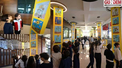 TED'li miniklerin ayçiçekleri sergisi büyük beğeni topladı