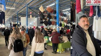 Yılbaşı öncesi Cuma Pazarı esnafın yüzünü güldürdü