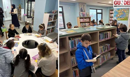 Öğrenciler İl Halk Kütüphanesinde kitaplarla buluştu