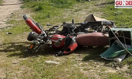 Trafik kazasında motosiklet sürücüsü ağır yaralandı
