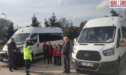 Uzunköprü'de okul servisleri denetlendi