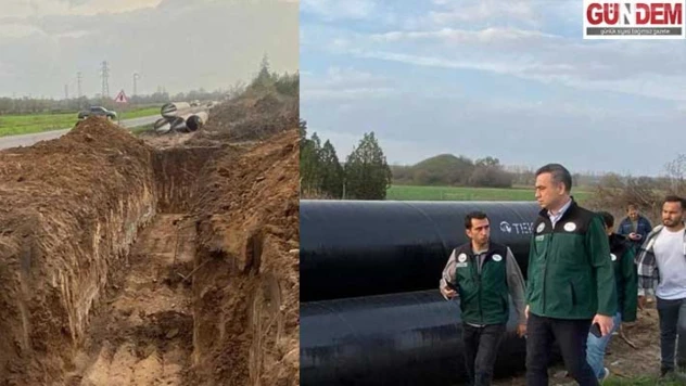 Edirne'ye su sağlayacak Süloğlu Barajı isale hattında çalışmalar sürüyor