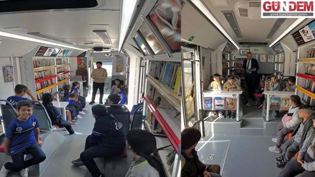 Gezici kütüphane kitapları okullara taşıyor