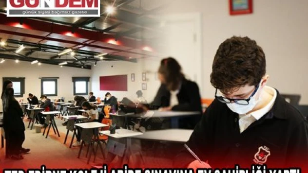 TED EDİRNE KOLEJİ ABİDE SINAVINA EV SAHİPLİĞİ YAPTI