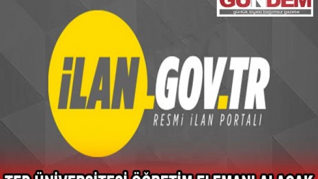TED ÜNİVERSİTESİ ÖĞRETİM ELEMANI ALACAK