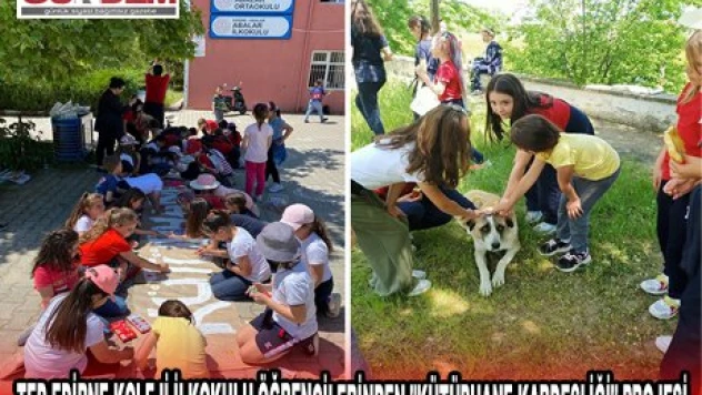 TED EDİRNE KOLEJİ İLKOKULU ÖĞRENCİLERİNDEN 'KÜTÜPHANE KARDEŞLİĞİ' PROJESİ