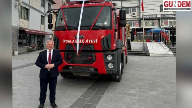 İpsala Belediyesine yeni itfaiye aracı alındı