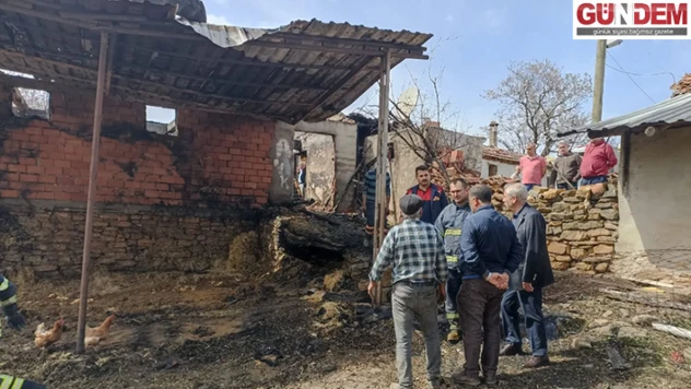 Keşan'da çiftlikte çıkan yangın söndürüldü